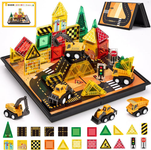 Magnetic Travel Tiles with Cars